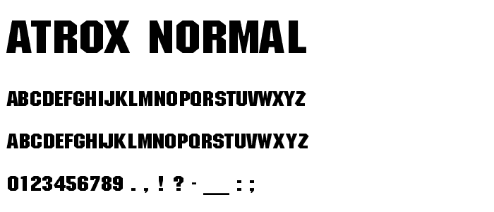 ATROX normal font